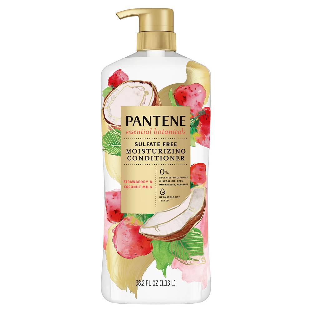 Pantene Essential Botanicals Strawberry and Coconut Milk Conditioner,  38.2 fl. oz.