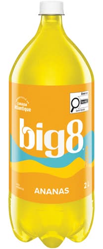Big 8 Boison Gazeause Ananas 2 L (Bouteille) / Big 8 Soft Drink Pineapple 2 L (bottle)