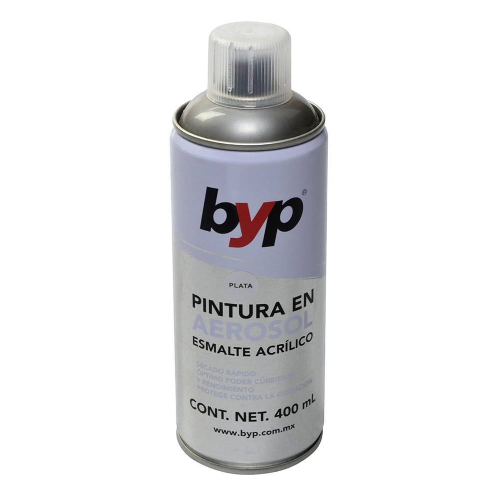 Byp pintura acrílica plata (aerosol 400 ml)