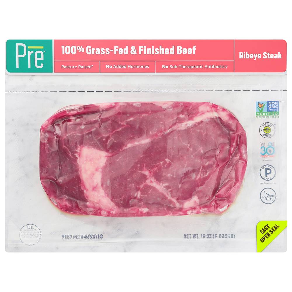 Pre 100% Grass Fed & Finished Beef Ribeye Steak