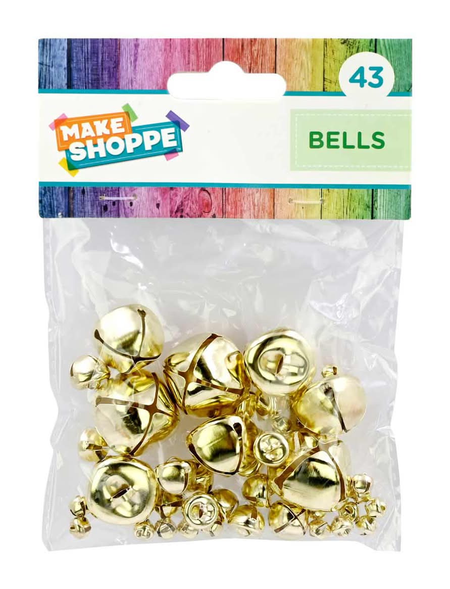 Make Shoppe Assorted Size Gold Bells 43 Ct