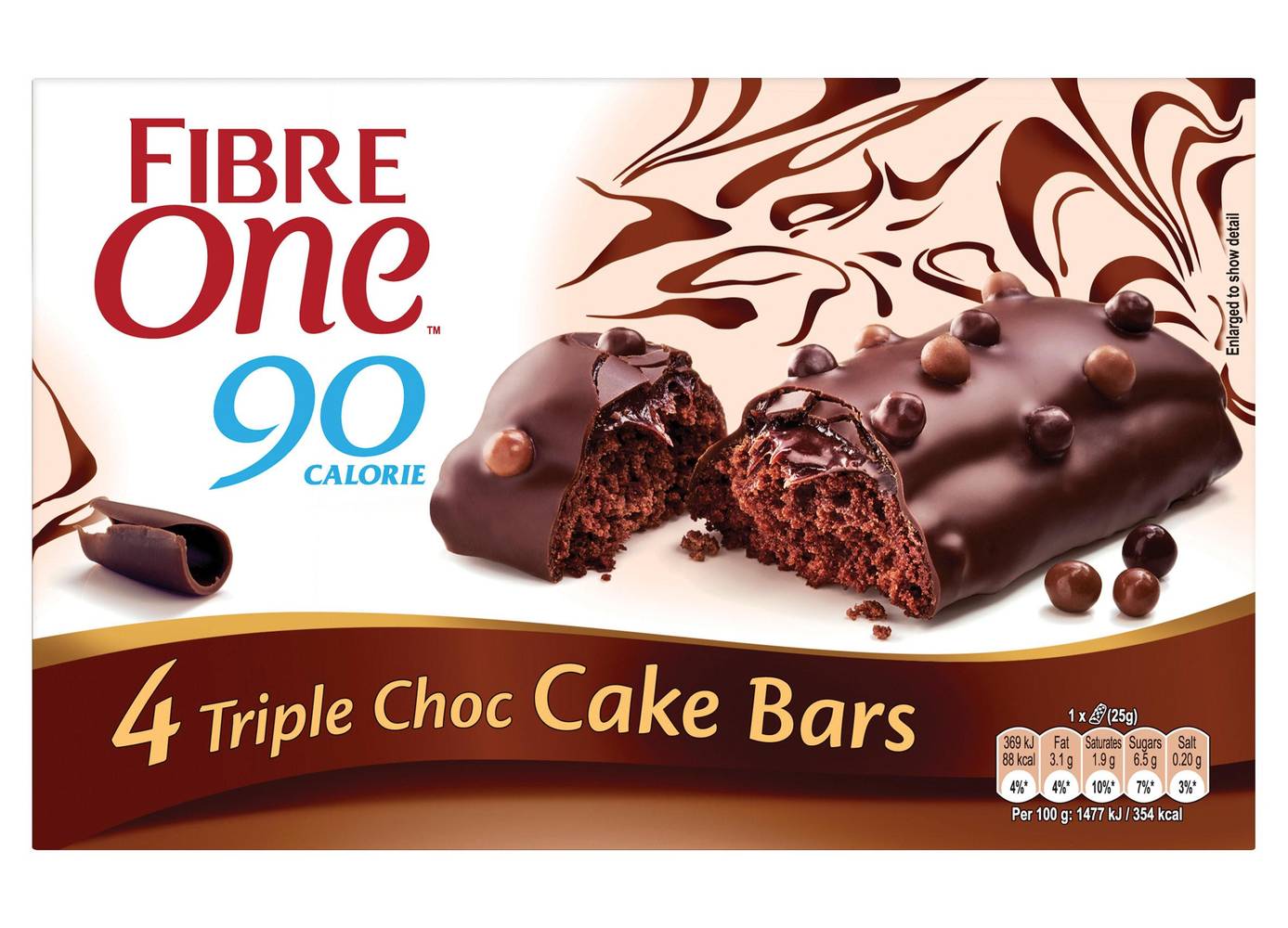 Fibre One Triple Choc Cake Bars 4X25G