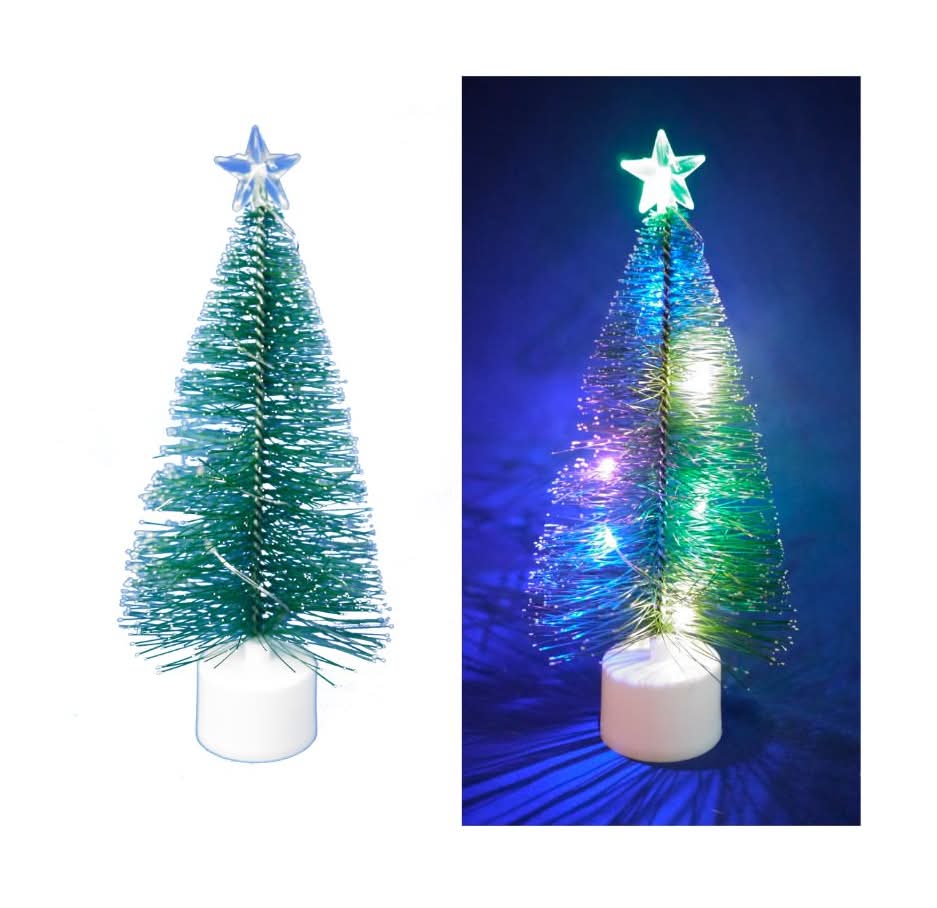 17公分LED亮燈松針樹擺飾 <1PC個 x 1 x 1PC個>