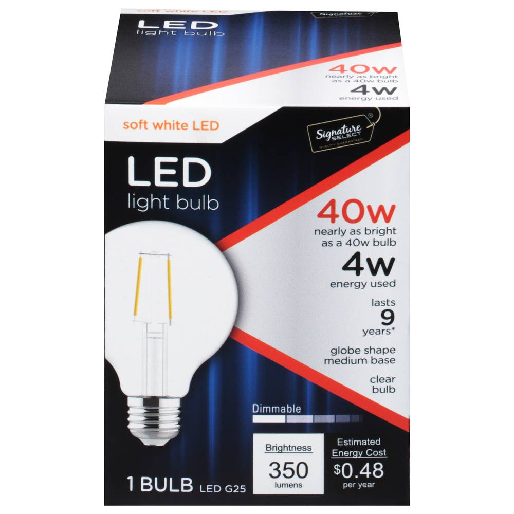 Signature Select Soft White Led Light Bulb 40 Watt