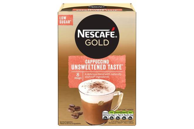 Nescafe Gold Cappuccino Unsweetened Instant Coffee 8pk