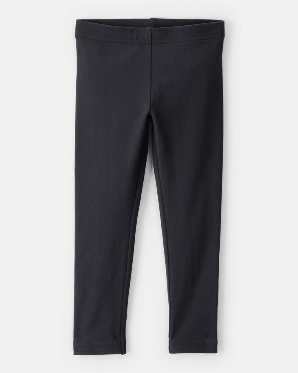 Toddler Girl Cotton Stretch Leggings - Black - 3T