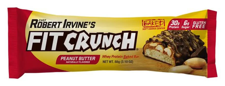 Robert Irvine's Fit Crunch Protein Bar Whey Baked Peanut Butter