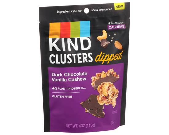 Kind · Clusters Dipped Dark Chocolate Vanilla Cashew Gluten Free (4 oz)