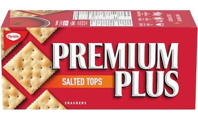 Christie premium plus craquelins saupoudrés de sel - premium plus salted tops crackers