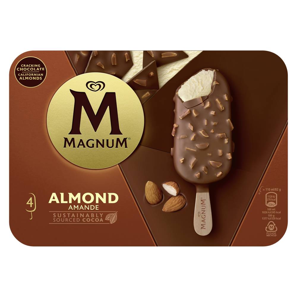 Magnum - Glace bâtonnets (amande)