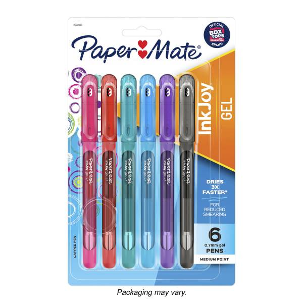 Paper Mate InkJoy Gel Pens Medium Point 0.7 Mm Assorted Colors (6 ct)