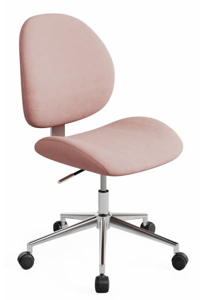 Realspace® Brigsley Fabric Low-Back Task Chair, Pink/Chrome