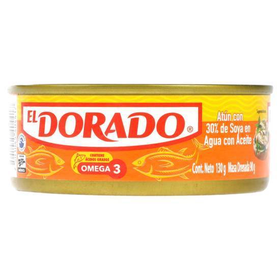 El dorado atún en agua con aceite 20% soya (lata 130 g)