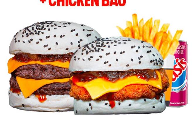 MBAO - 1 Beef Bao Burger + 1 Chicken Bao Burger