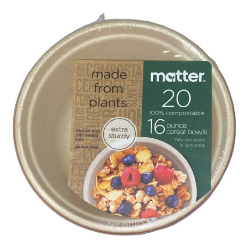 Matter Compostable Fiber Extra Sturdy Bowls 16oz (20 ct)