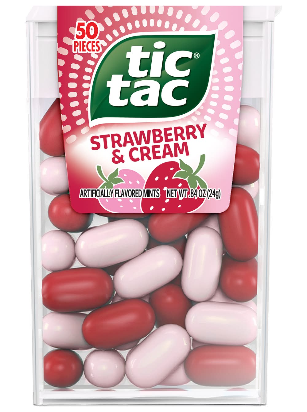 Tic Tac Flavored Mints, Strawberry-Cream (0.84 oz, 50 ct)