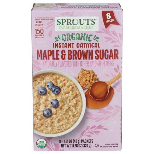 Sprouts Organic Maple & Brown Sugar Instant Oatmeal