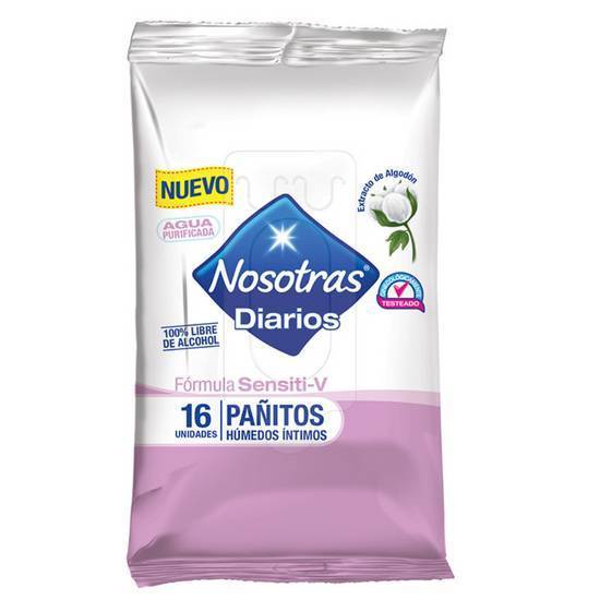 NOSOTRAS Pañitos Intimos Sensitive 16und