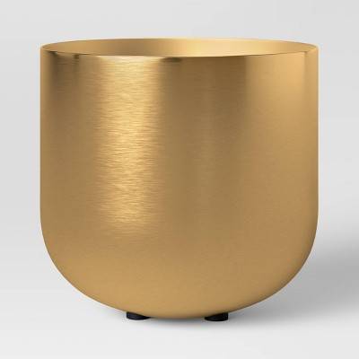 Threshold Leakproof Cylindrical Small Brass Planter