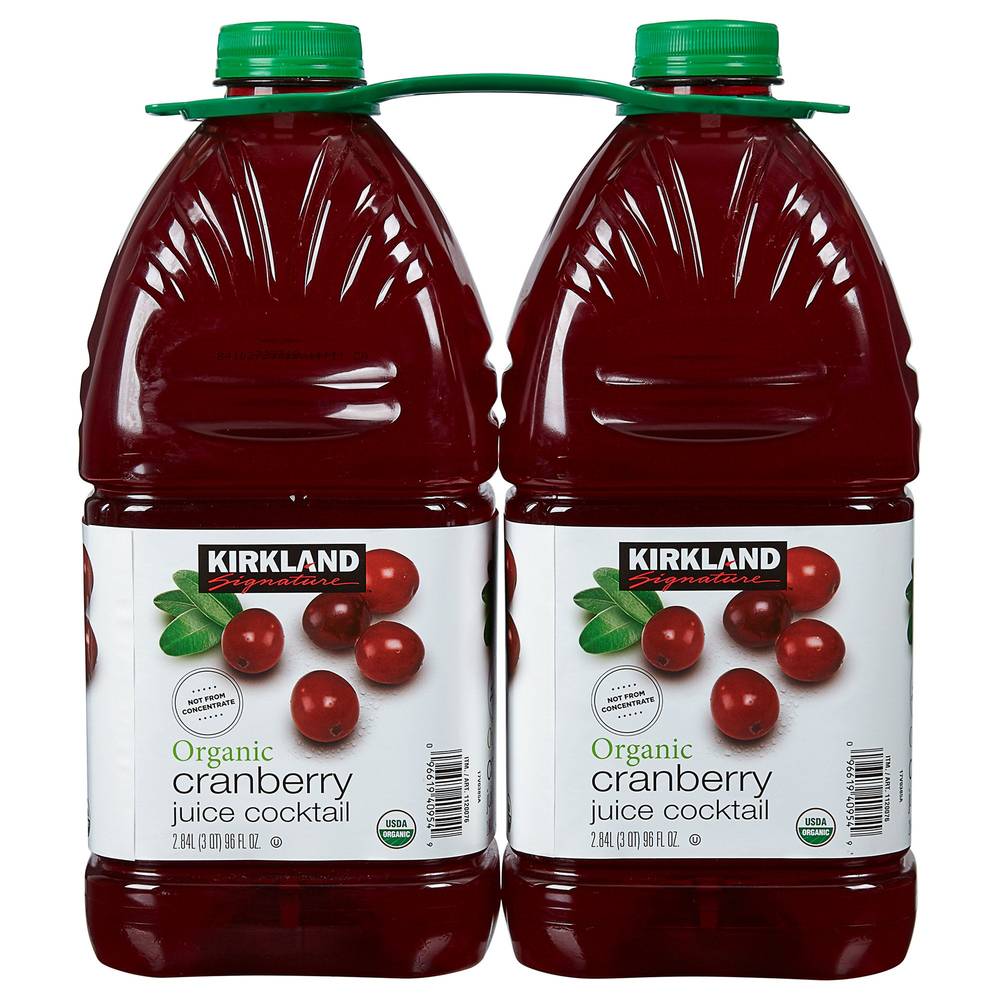 Kirkland Signature, Organic Cranberry Juice Cocktail, 96 fl oz, 2-Count