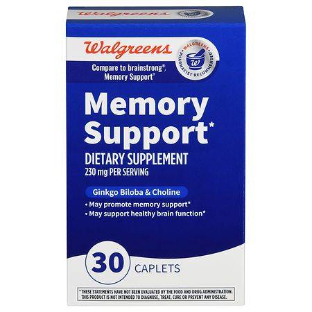 Walgreens Memory Support Ginkgo Biloba & Choline 230 mg Dietary Supplement Caplets