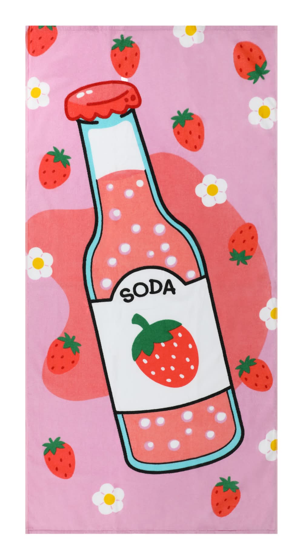 Printed Beach Towel Strawberry