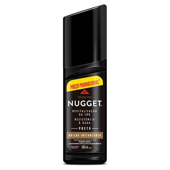 Nugget graxa líquida preta para sapato (60 ml)