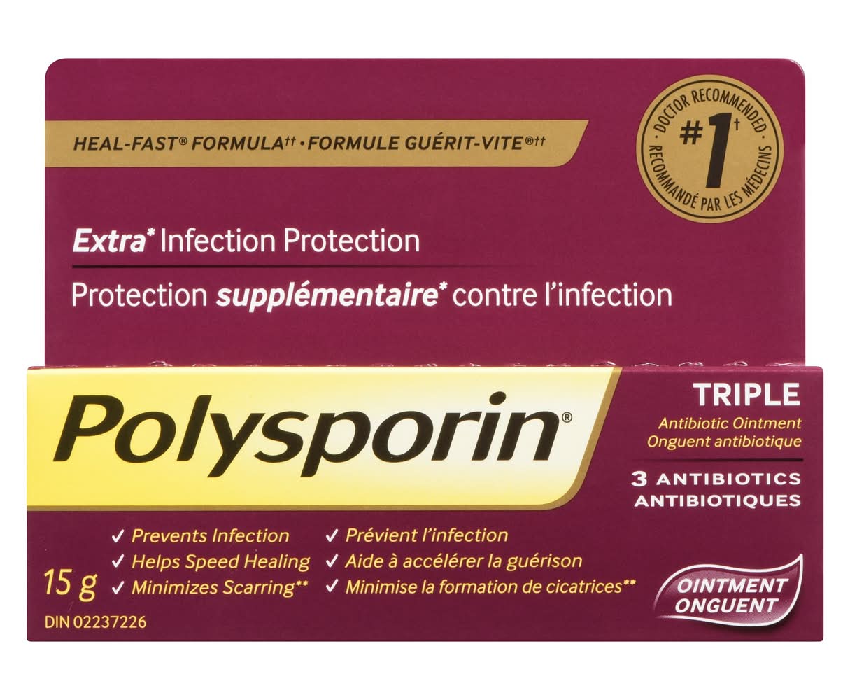Polysporin Heal Fast Triple Antibiotic Ointment (15 g)