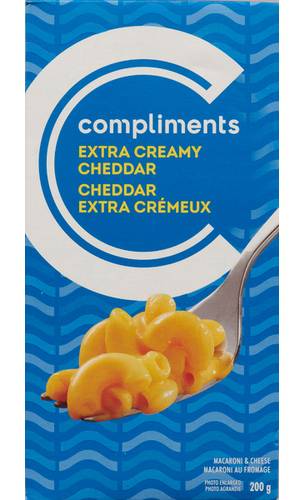 Compliments Macaroni Au Fromage Cheddar Extra Crémeux 200 G / Compliments Macaroni & Cheese Extra Creamy Cheddar 200 g