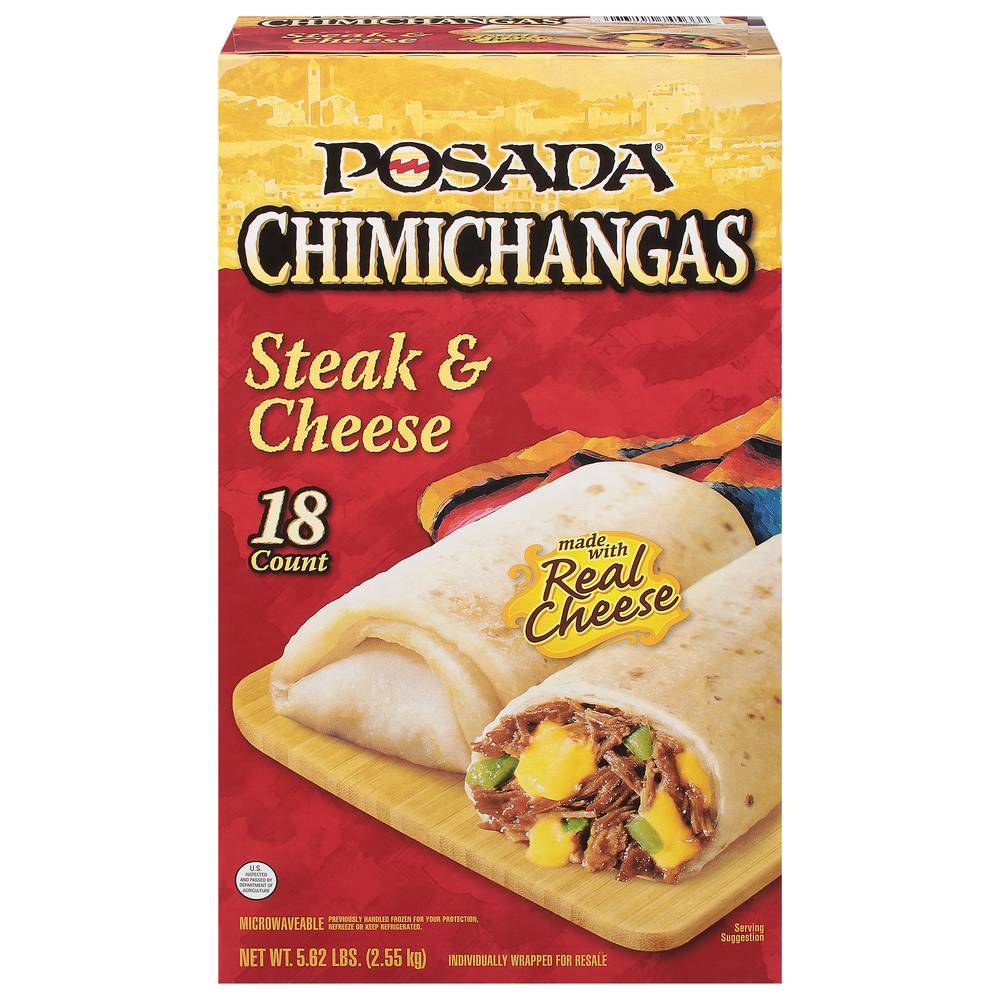 Posada Steak & Cheese Chimichangas (5.62 lbs)