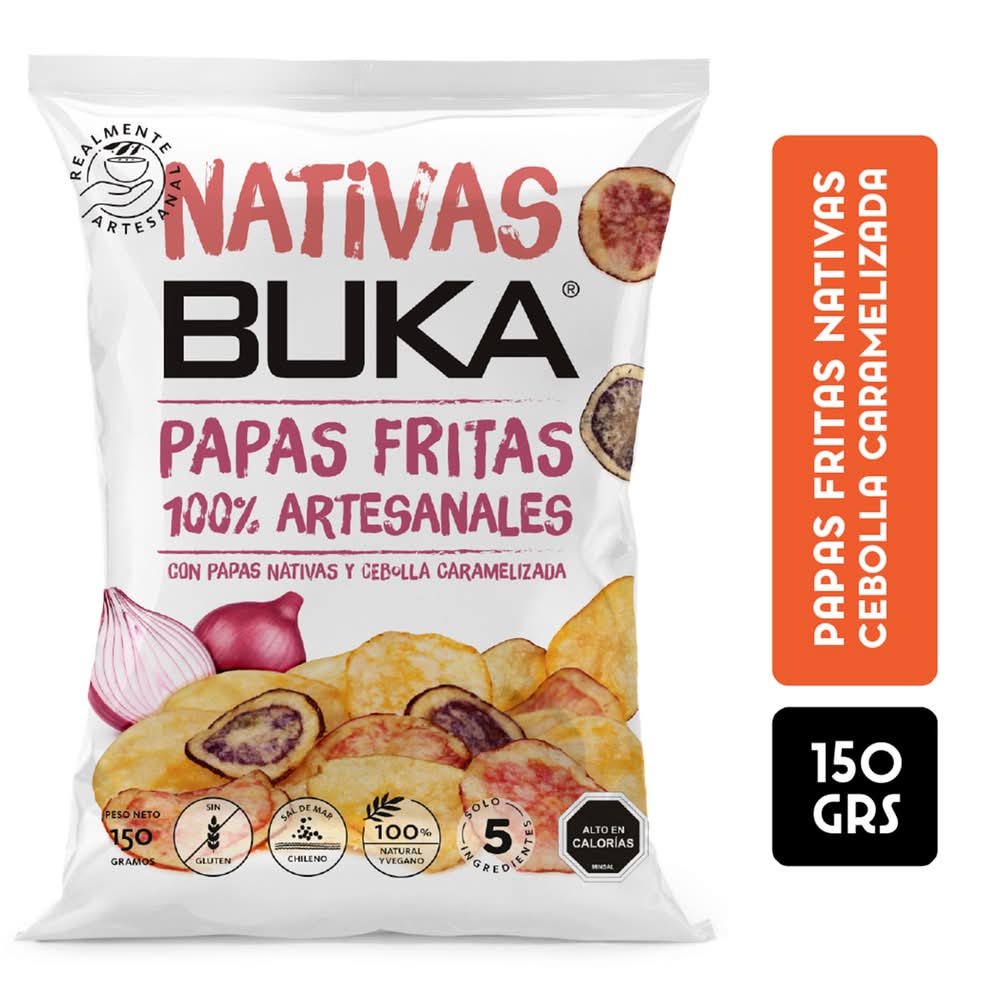 Buka · Papas fritas artesanales cebolla caramelizada (150 g)