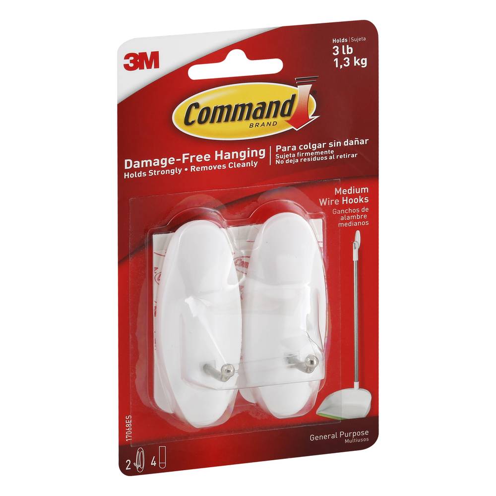 Command Damage-Free Hanging Medium Wire Hooks