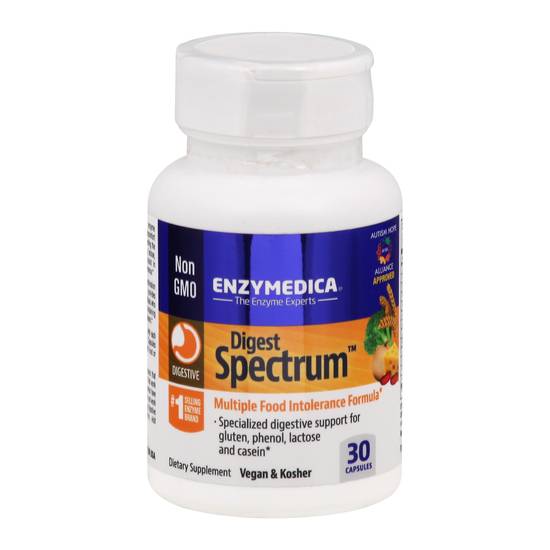 Enzymedica Digest Spectrum Multiple Food Intolerance Formula Capsules (30 ct)