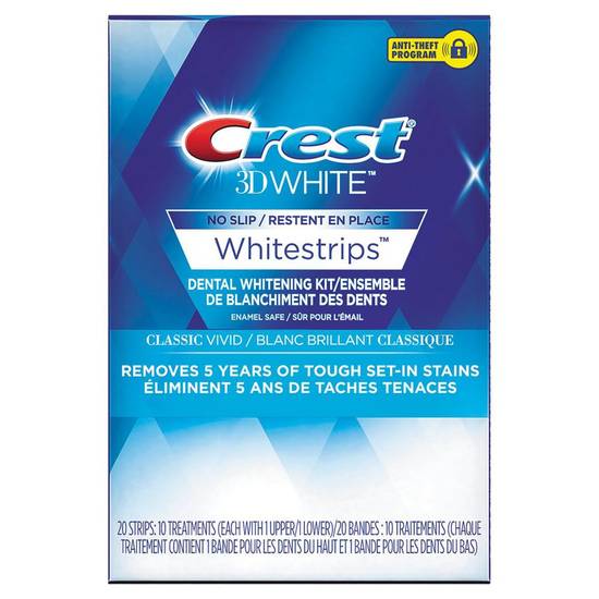 Crest White Classic Vivid Whitestrips Dental Whitening Kit (10 ea)