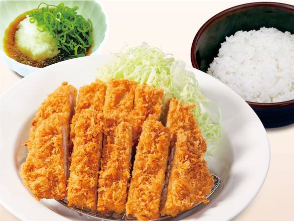 鬼おろしポン酢��ダブルロースかつ定食 Pork Loin Cutlet(2 Piece) w/ Grated Radish Set Meal