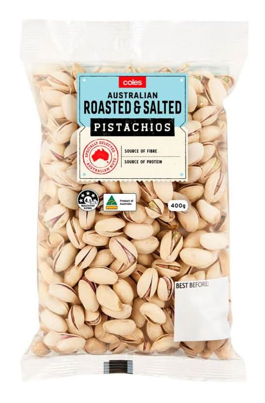 Coles Pistachios Roasted & Salted 400g