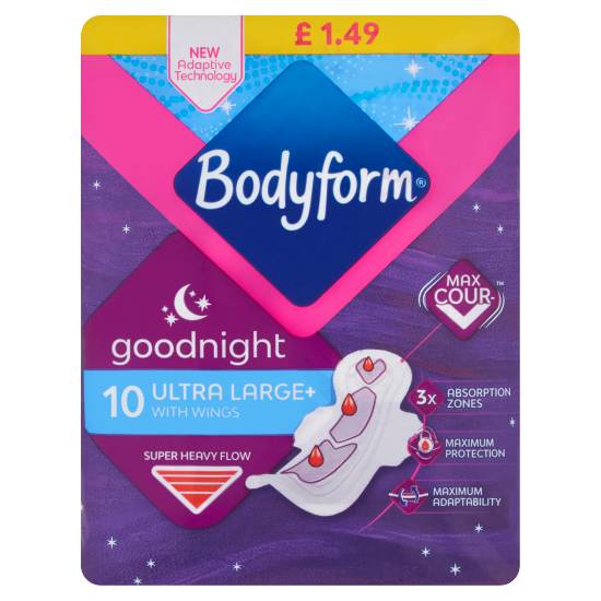 Bodyform Ultra Goodnight Towel With Wings ( large+)