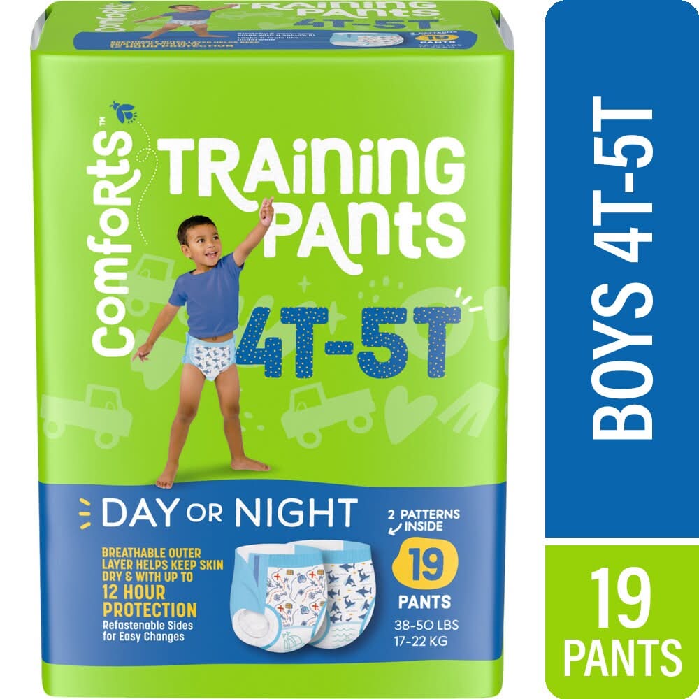Comforts Boys 12 Hour Protection Training Pants, 4T-5T (19 ct)