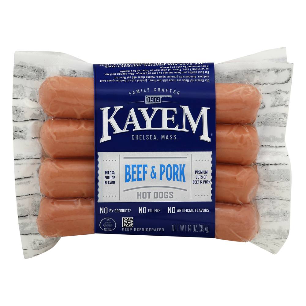 Kayem Beef & Pork Hot Dogs (14 oz)