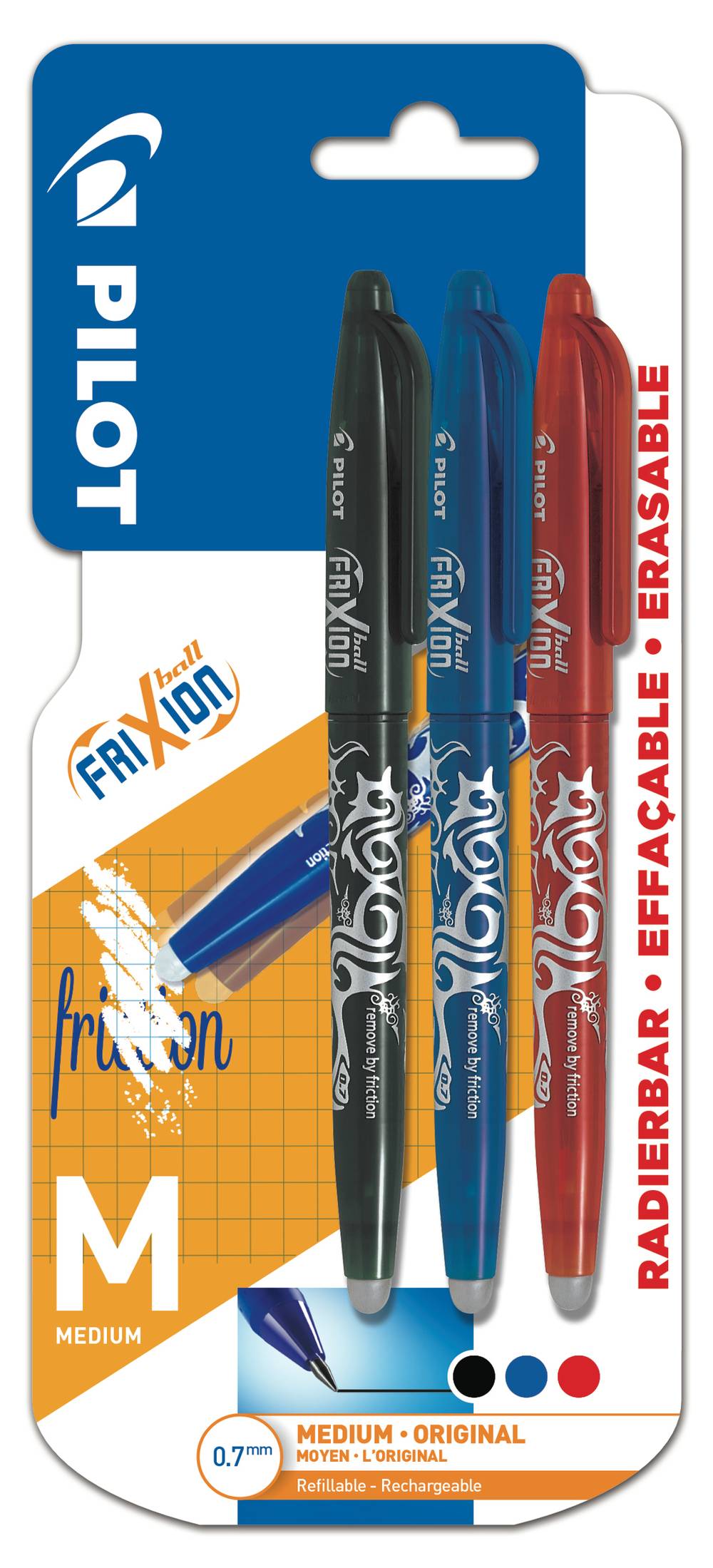 Pilot - Blister frixion ball moyen, 3 pcs (3)