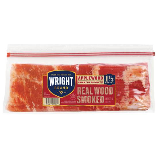 Wright Thick Cut Real Smoked Wood Applewood Bacon