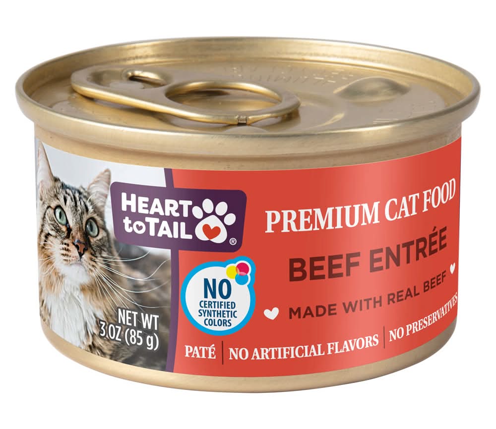 Heart to Tail Premium Cat Food, Beef Entree (3 oz)