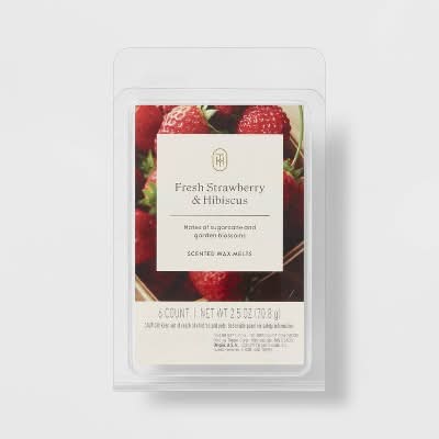 Threshold Wax Melts, Fresh Strawberry and Hibiscus (2.5 oz, 6 ct)