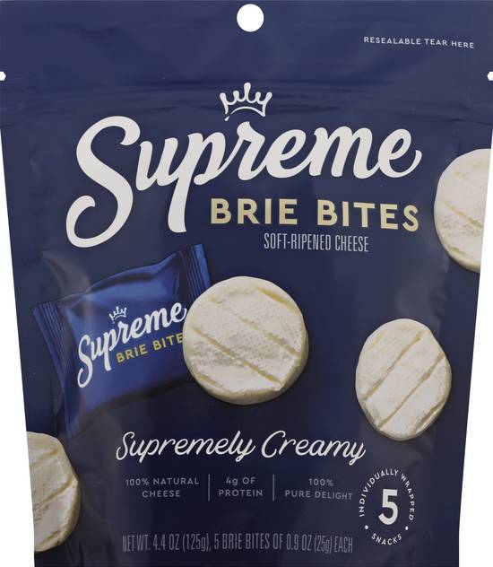 Supreme Soft Ripened Brie Cheese Bites