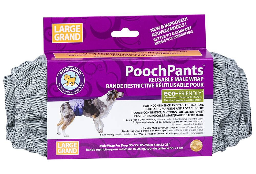 PoochPants Reuseable Male Dog Diaper Wrap (Large)