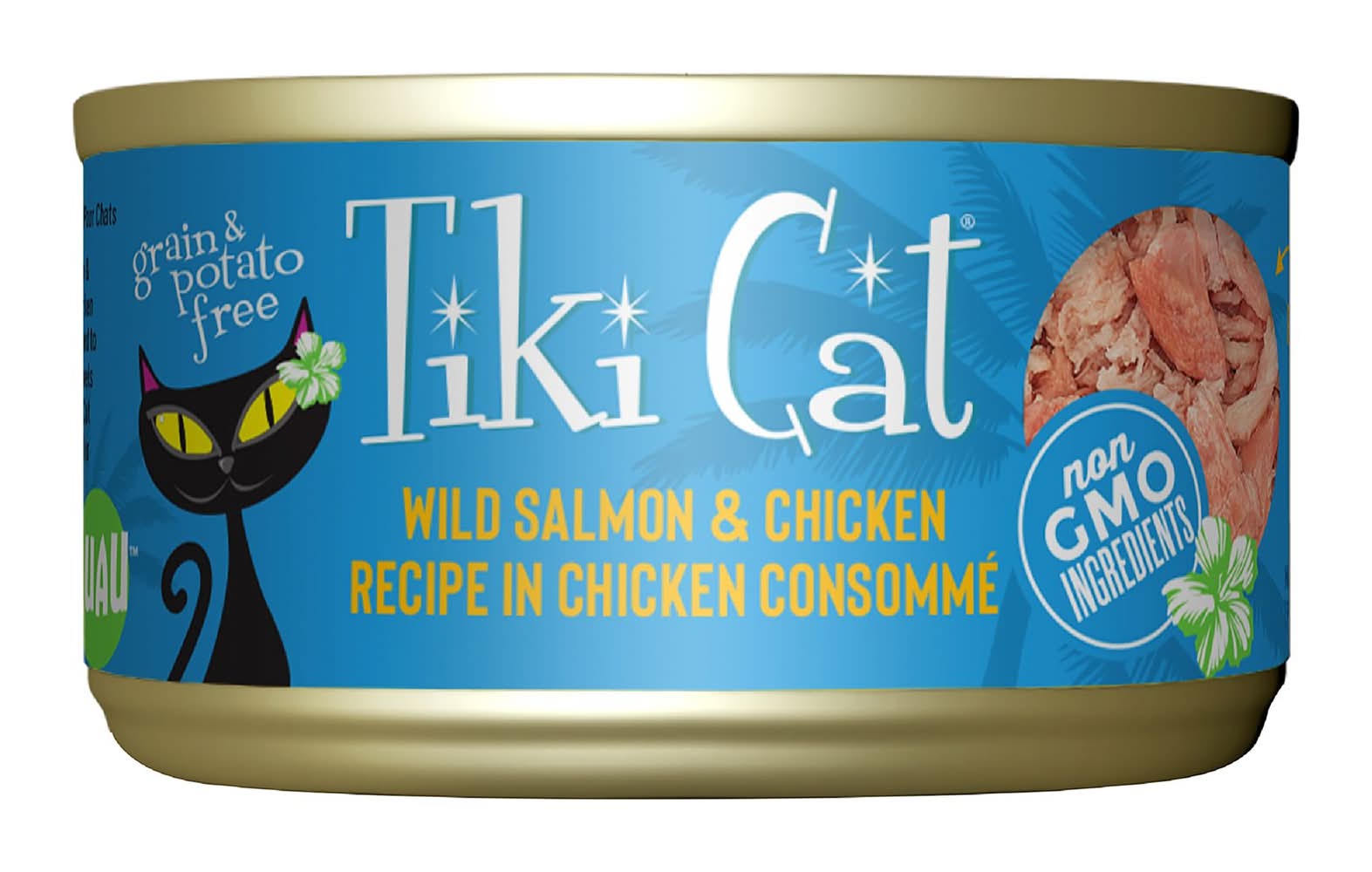 Tiki Cat® Luau Wet Cat Food - Non-GMO, Grain & Potato Free 2.8oz (Flavor: Salmon & Chicken, Size: 2.8 Oz)