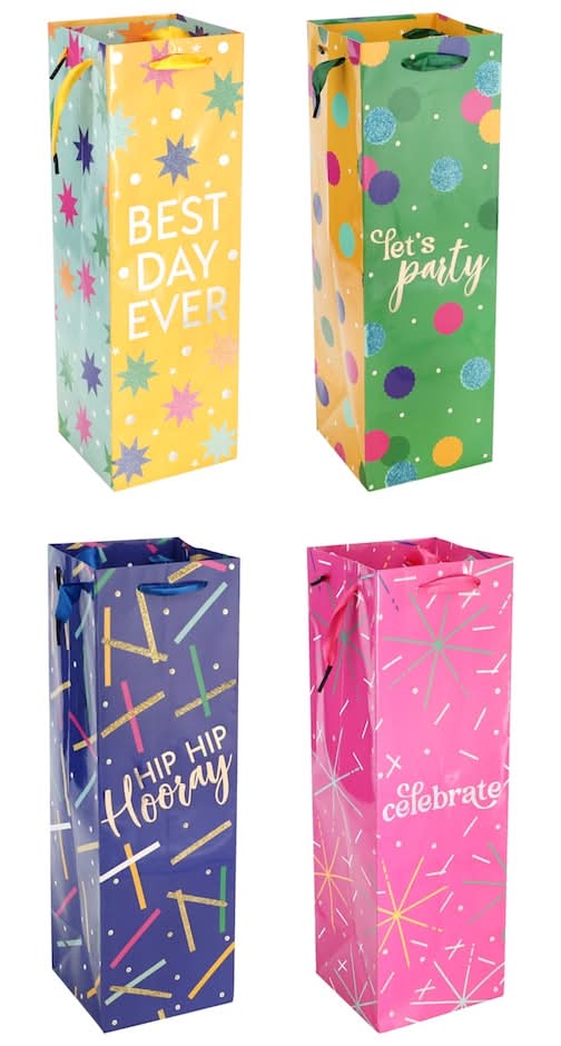 Bottle Gift Bag, Assorted Designs