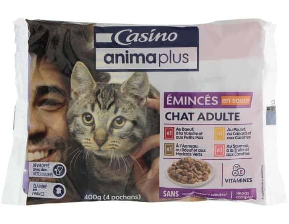 Casino - Animaplus émincés en sauce pour chat adulte (4)