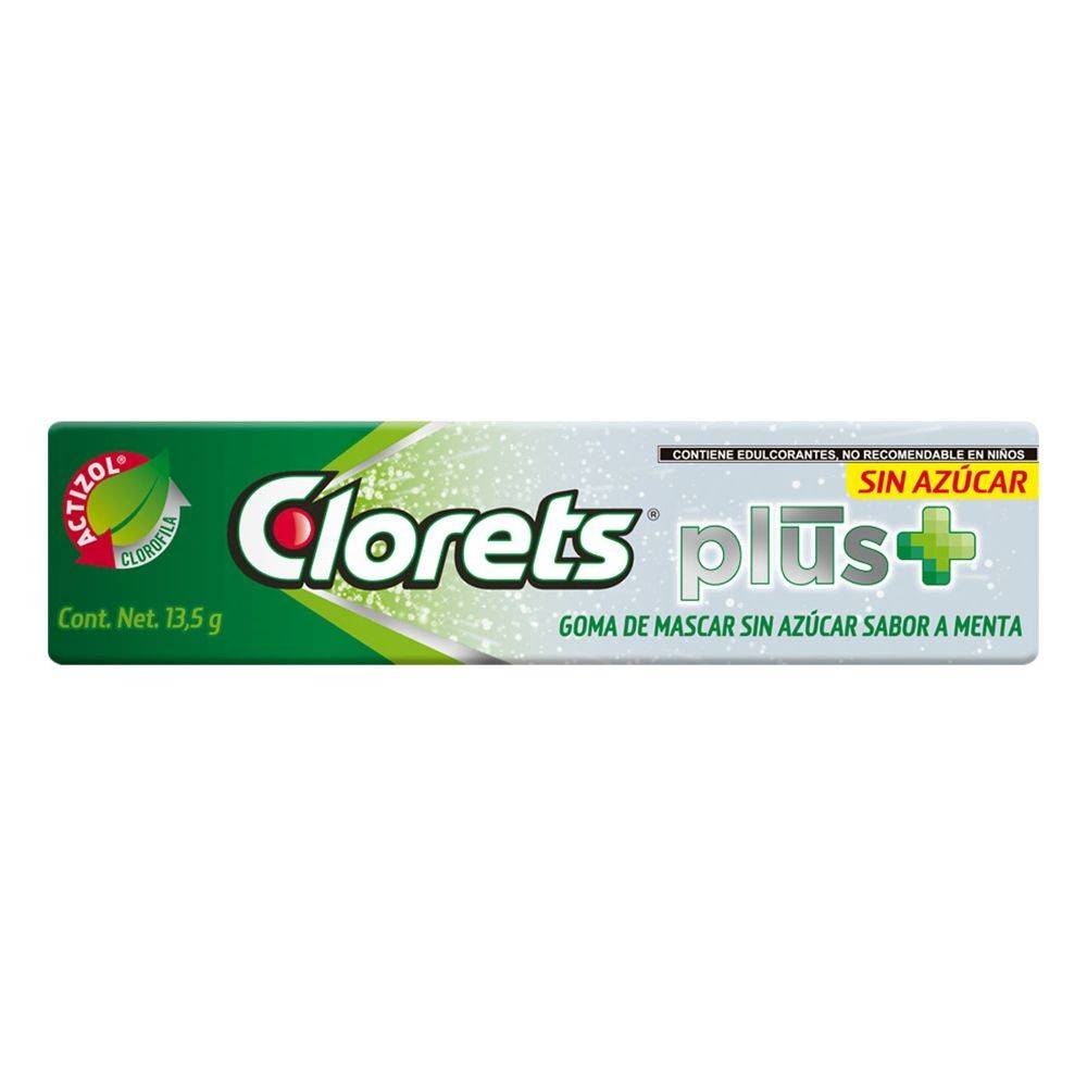 Clorets · Goma de mascar sabor menta plus (13,5 g)