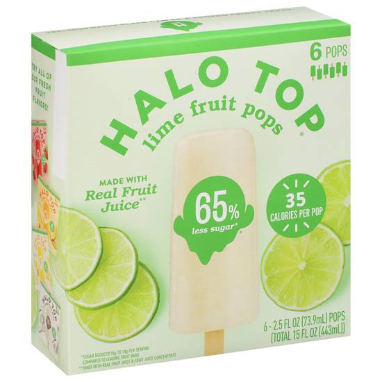 Halo Top Lime Fruit Pops (6 ct, 2.5 fl oz)